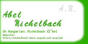 abel michelbach business card